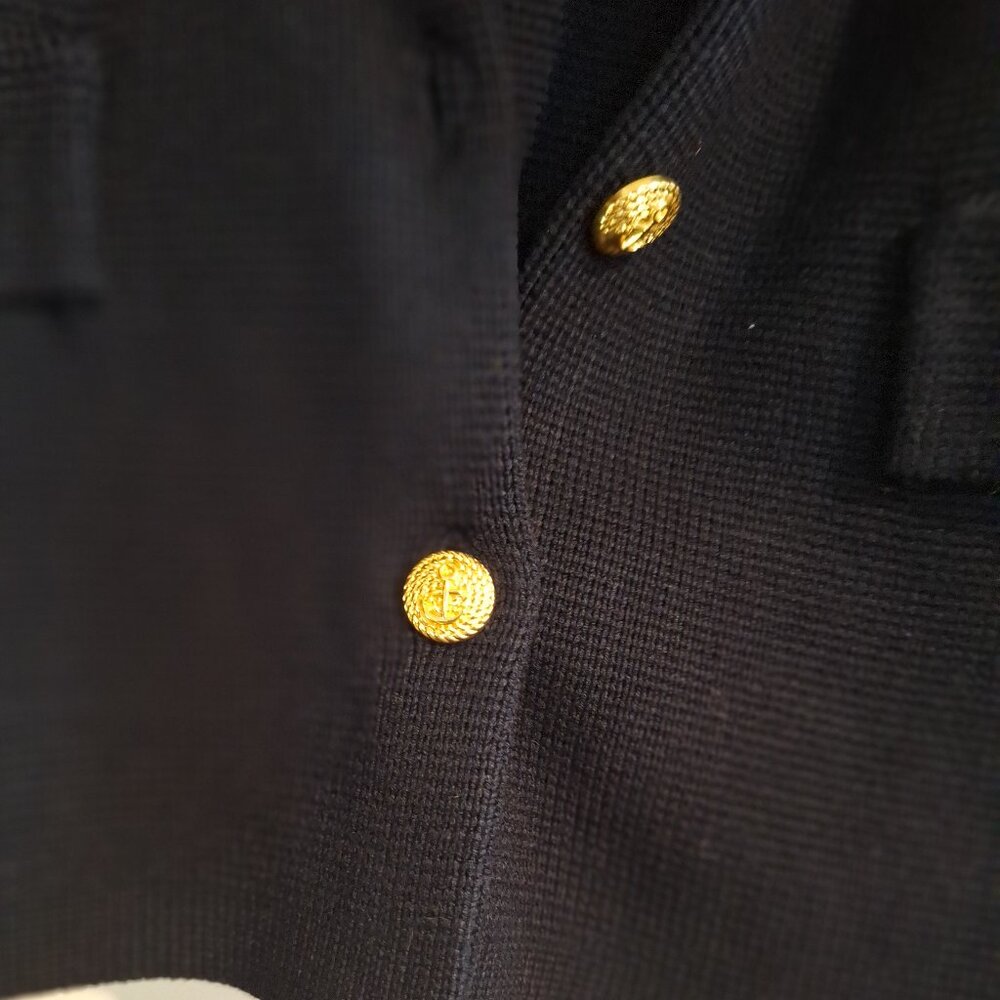 Zara Navy Button Down Sweater - image 3